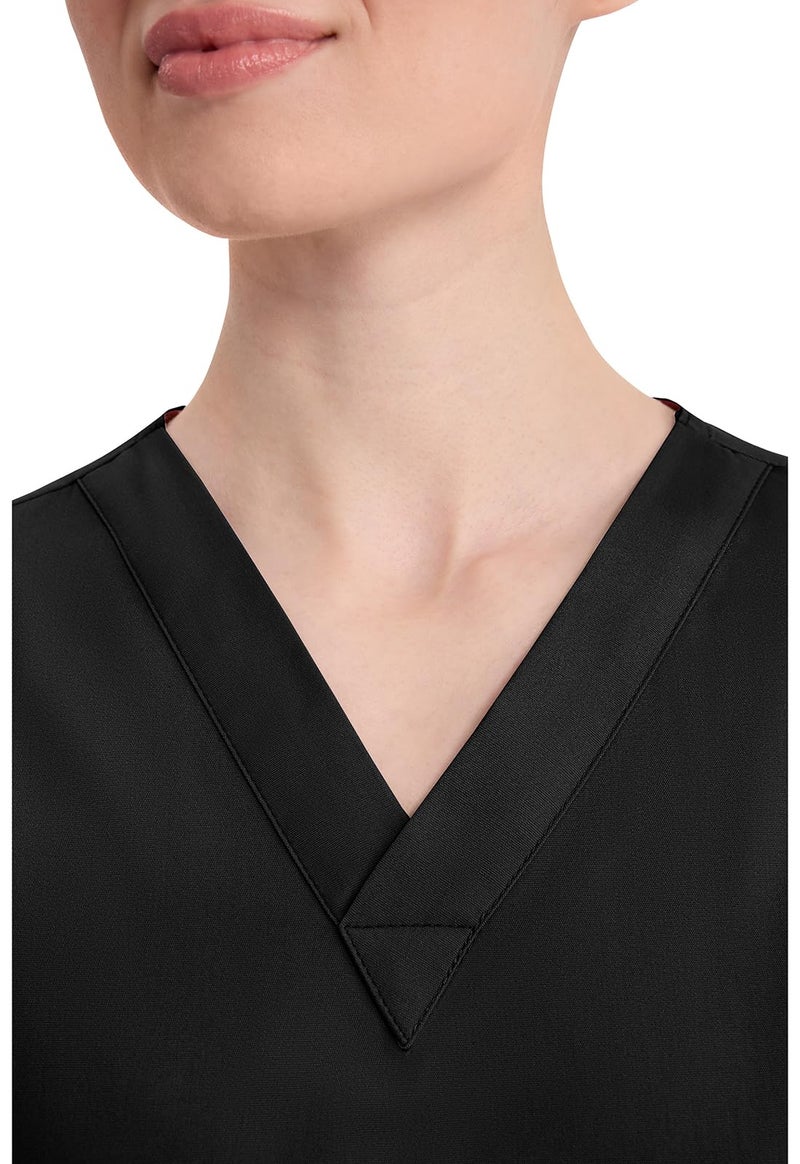 Dickies Women's EDS Signature Scrubs Missy Fit V-Neck Top, Black, XX-Large - Image 2