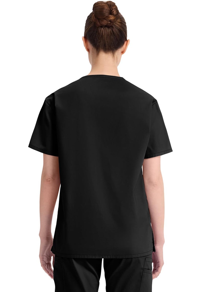 Dickies Women's EDS Signature Scrubs Missy Fit V-Neck Top, Black, XX-Large - Image 5