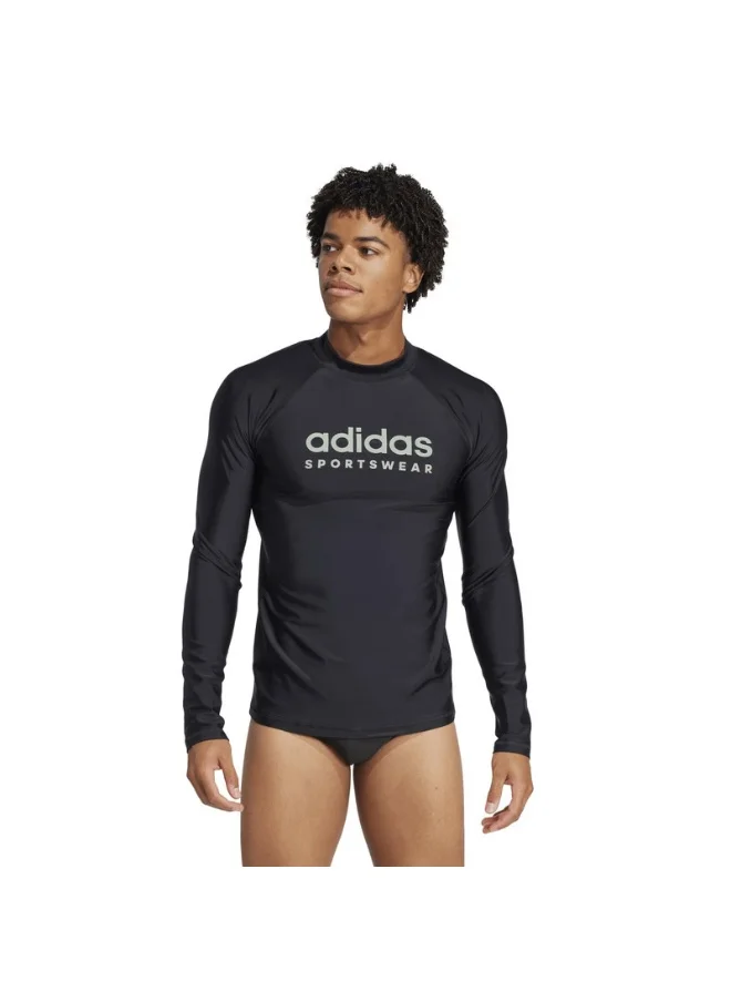 Adidas adidas M RASHGD LS Black Swim SWIMWEAR for Men - XS
