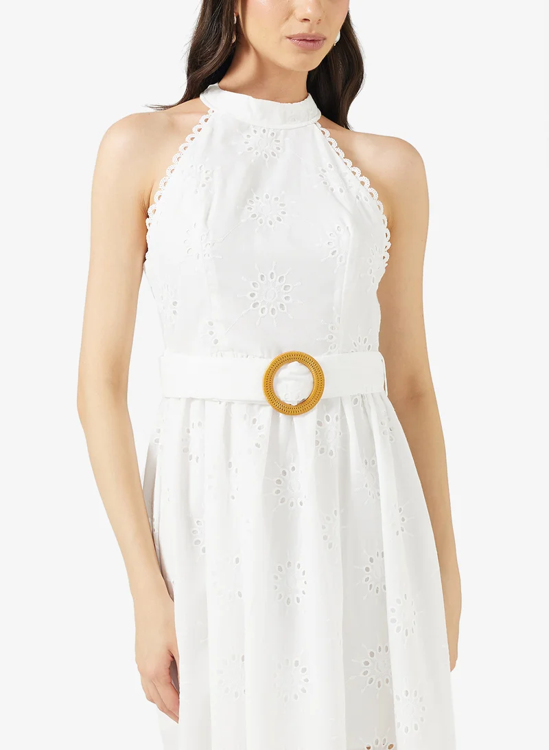 ايلا Halter Neck Shiffli Dress