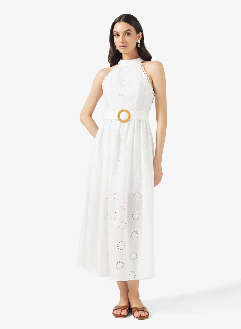 ايلا فستان شيفلي بياقة هالتر - Image 1