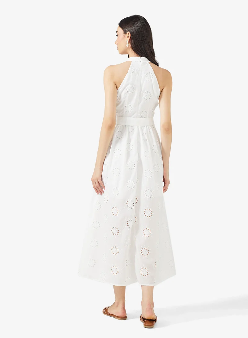 ايلا Halter Neck Shiffli Dress