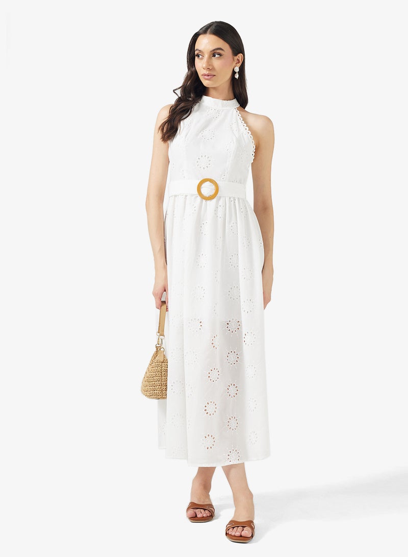 ايلا فستان شيفلي بياقة هالتر - Image 4