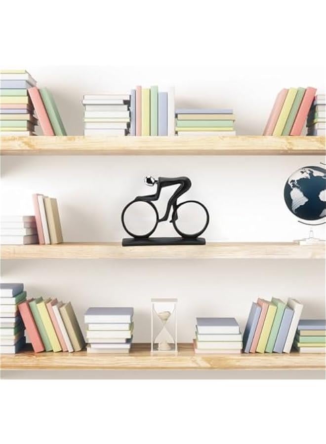 Bike Sculpture Metal Figurine Bicycle Decoration Art Statue Home Office Hobby Sports Enthusiast Ornament - Image 2