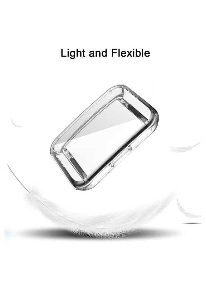 HY [2 Pack] Protective Cover compatible with HUAWEI Band 6/HUAWEI Band 7 Case, TPU Case with Screen Protector, [Anti-Scratch] Drop-Proof Waterproof Silicone TPU Cover( Rose Gold+Clear)  - Image 5