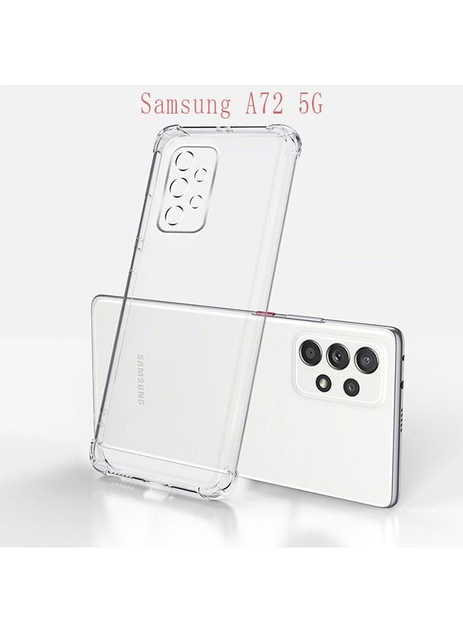 IAF Samsung A72 5G Case Silicone Cover Non-Yellowing Shockproof Phone Bumper Cover, Anti-Scratch Clear Back - Image 2