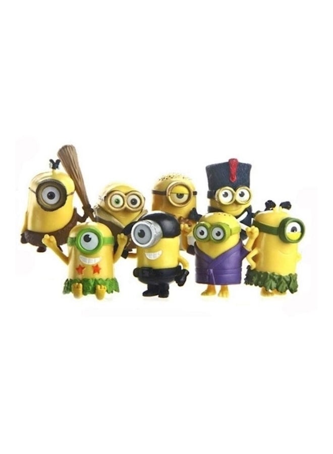 طقم لعبة على شكل شخصيات مينيونز من فيلم Despicable Me مكون من 8 قطع 7سم
