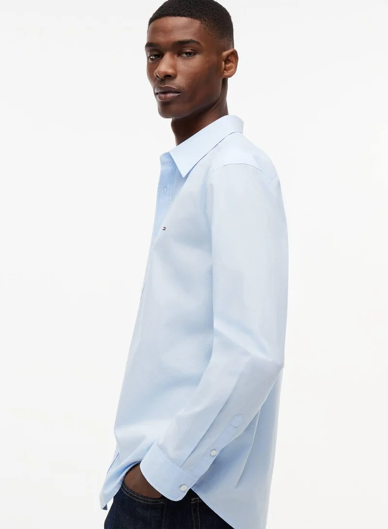 TOMMY JEANS Regular Fit Flag Embroidery Poplin Shirt