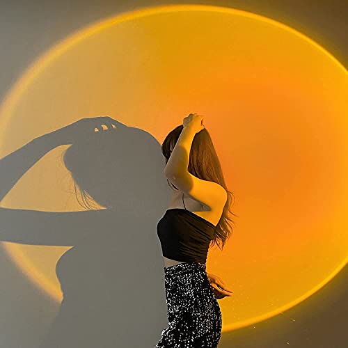 DS ENTERPRISE Sunset LED Light 360° Rotation, Rainbow Projection Lamp,16 Color Changing with Remote Control, USB Charging, Romantic Visual Night Decorative, Perfect for Photography, Children, Couple's Room - Image 3