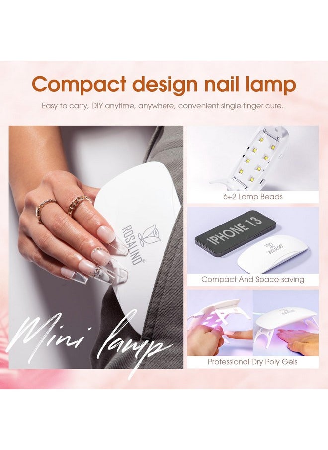 Rosalind ROSALIND Poly Nail Gel Kit -14 Colors +72 Nail Art Accessories kit Clear Nude Poly Nails Gel Kit Starter Kit with Mini UV Lamp Slip Solution Basic Poly Nail Gel Nail Kit for Beginners with Everything  - Image 5