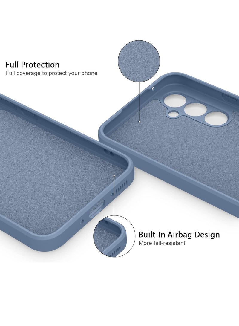 ELTRAZONE Soft Silicone Cases for Samsung Galaxy A54 5G 6.4-Inch,[Military Grade Drop Protection] [Anti-Scratch Microfiber Lining] Shockproof Slim Cover for Samsung Galaxy A54 (Light Grey) - Image 4