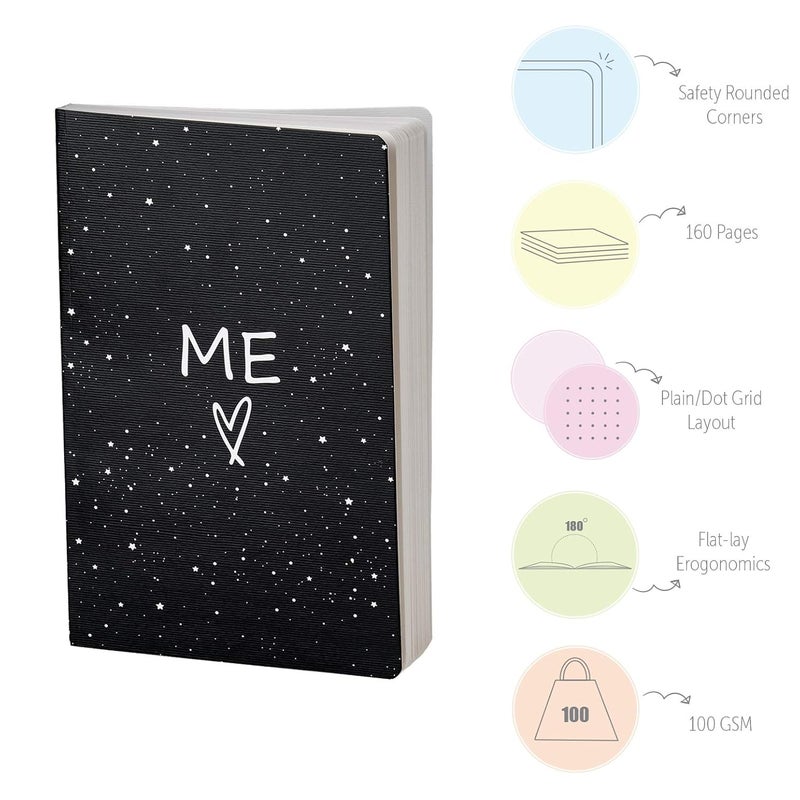 FACTOR NOTES دفتر: 100 جرام ورق طبيعي ظل يوميات، A5، 144 صفحة (ME، عادي) - Image 3