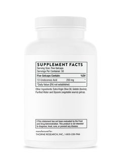 Thorne Undecylenic Acid Dietary Supplement 250 Gelcaps  - Image 3