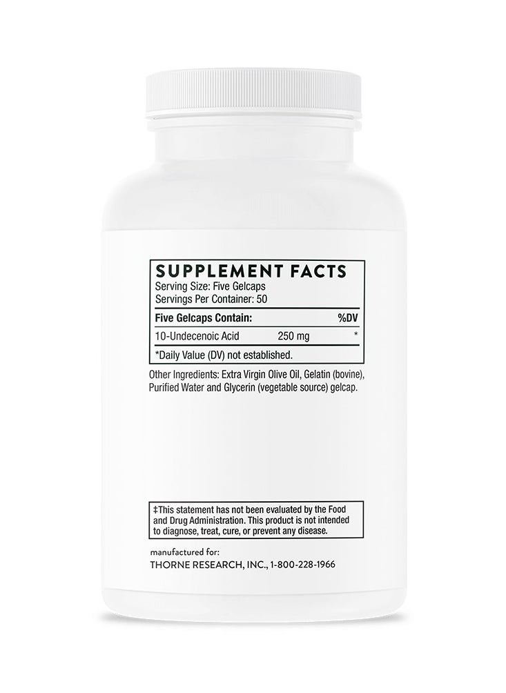 Thorne - Undecylenic Acid Dietary Supplement 250 Gelcaps - Image 1