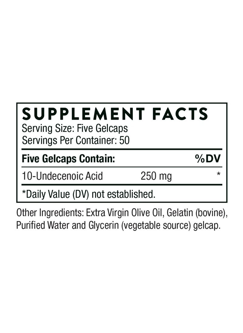 Thorne - Undecylenic Acid Dietary Supplement 250 Gelcaps - Image 1