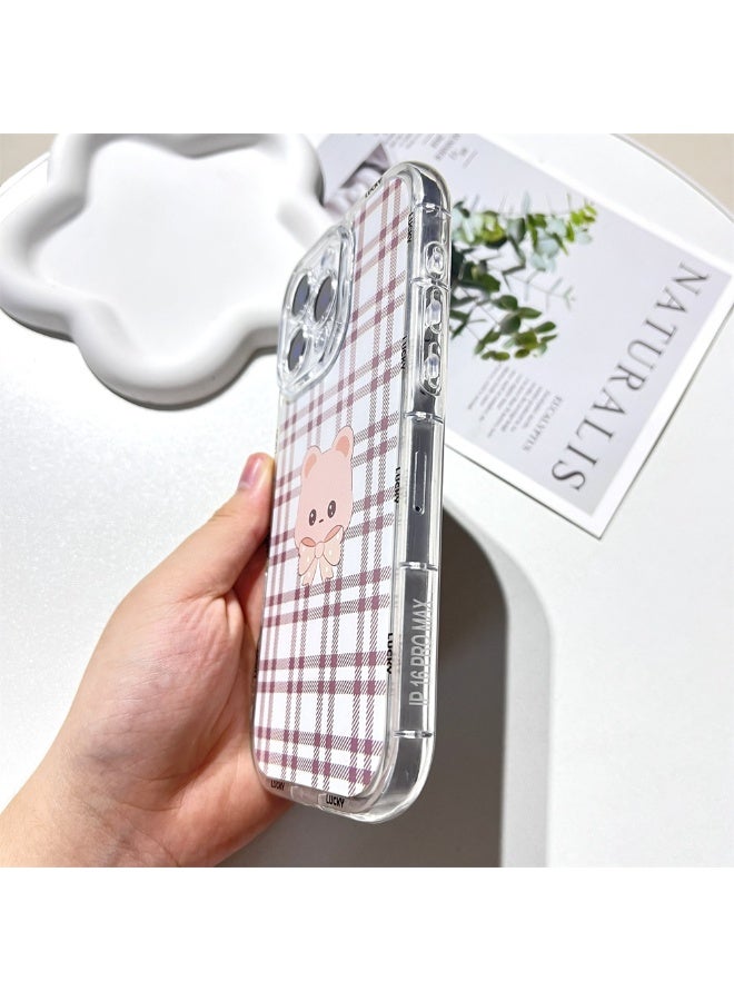 NIBEMINENT Bow Bear Protective TPU Case Cover For iPhone 16 Pro Max Clear - Image 2