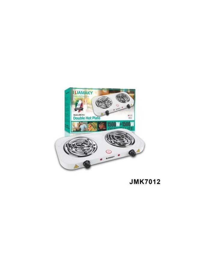 جامايكا موقد كهربائي بالأشعة تحت الحمراء جاماكي 1500 واط+1500واط - طراز JMK-7012  - Image 2