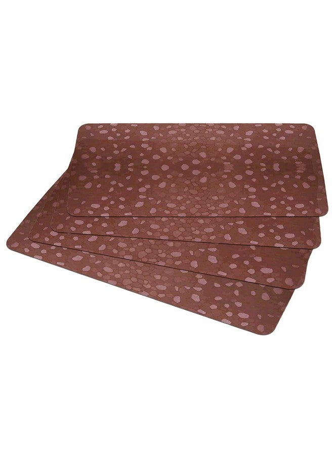 Kuber Industries Diamond Texture Fridge Mat Set of 4|Water Proof Refrigerator Drawer Mat|Reusable & Washable|Multipurpose Mat for Kitchen (Brown) - Image 1