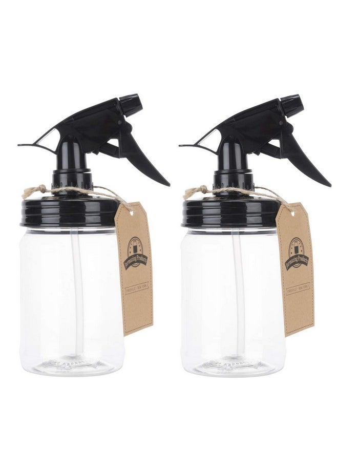Jarmazing Products - Mason Jar Sprayerblackwith 16 Ounce Plastic Mason Jartwo Pack - Image 1