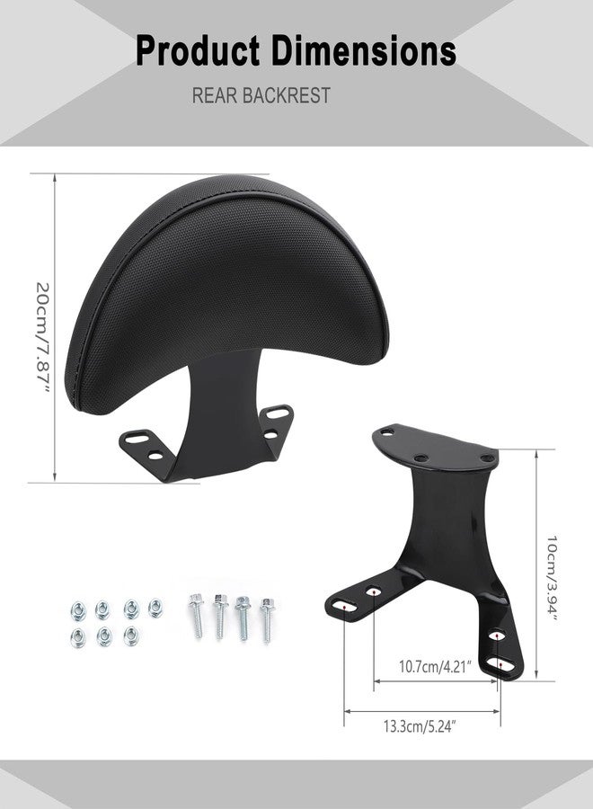 Minho Motorcycle Rear Backrest in Soft PU Leather Material Compatible with Chinese GY6 Scooter Moped Jonway Tank Sunl,C Type - Image 3