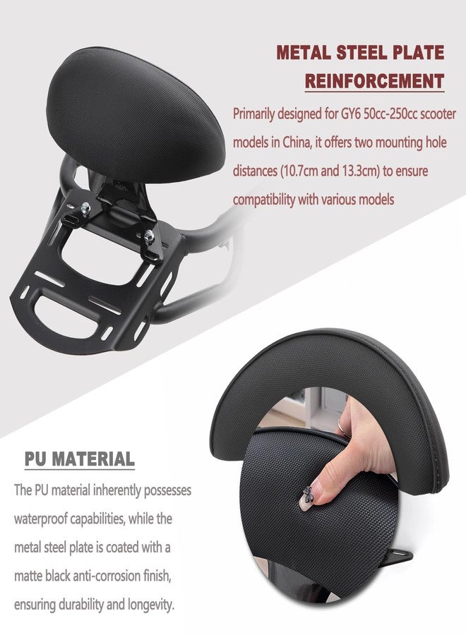 Minho Motorcycle Rear Backrest in Soft PU Leather Material Compatible with Chinese GY6 Scooter Moped Jonway Tank Sunl,C Type - Image 4