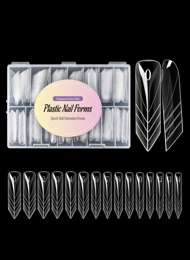NMKL38 150PCS Dual Nail Forms 15 Sizes Extension Poly Nail Gel Full Cover - Image 1
