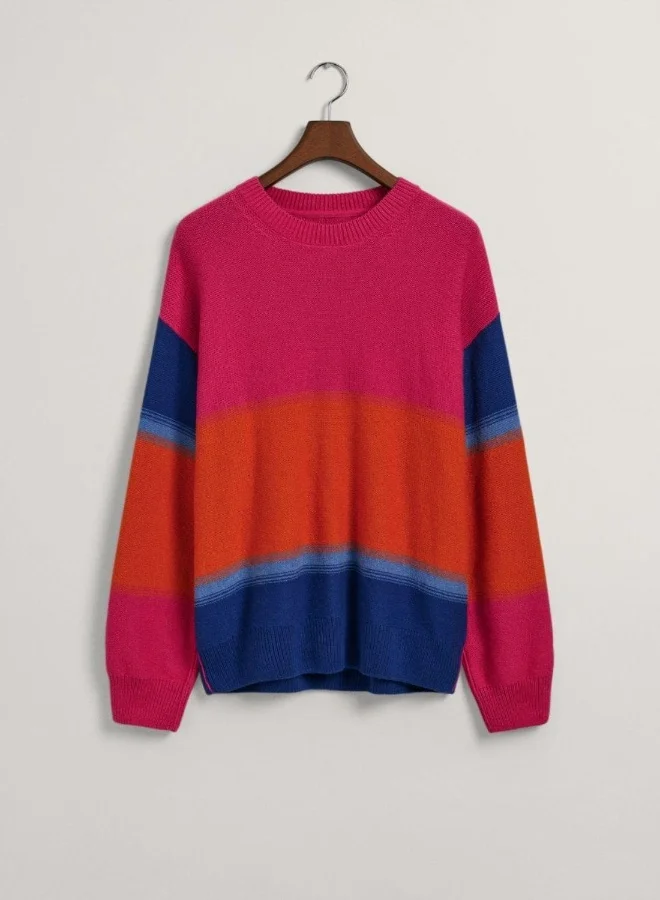 GANT Gant Degrade Striped Crew Neck Sweater