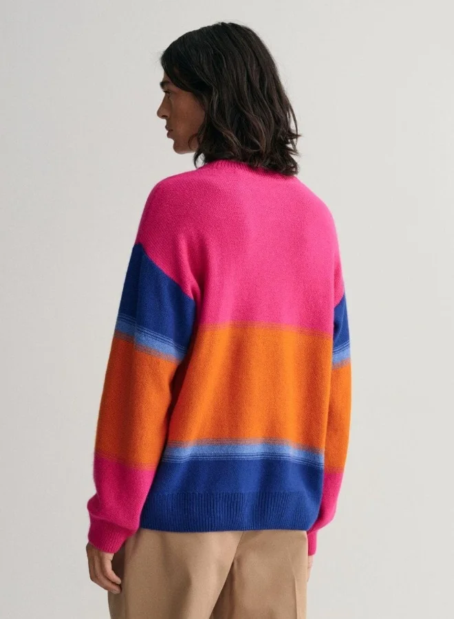 GANT Gant Degrade Striped Crew Neck Sweater