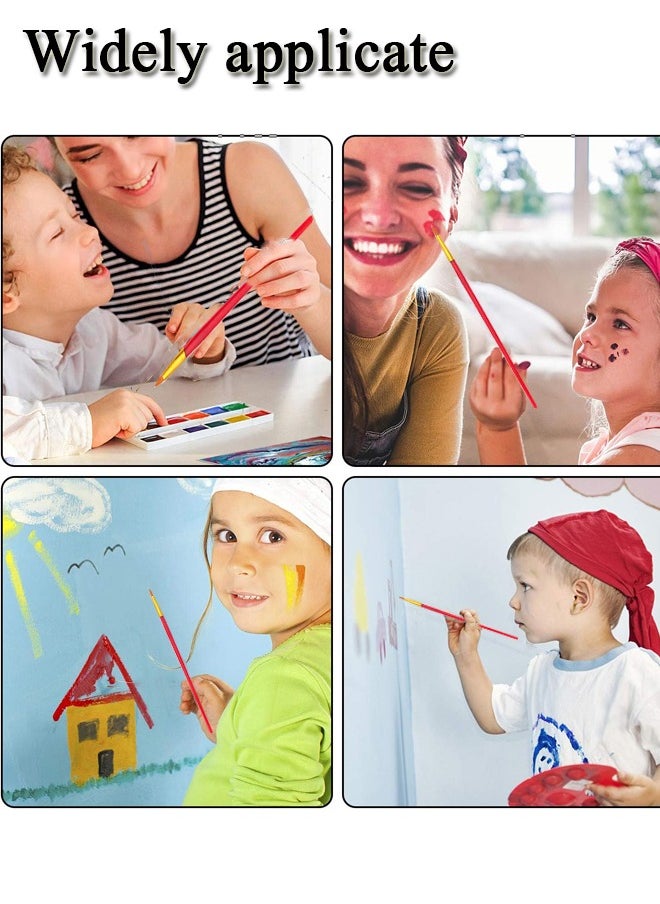 GBQ - 6pcs Artist Detail Brush Set Red Art Supplies - Image 1