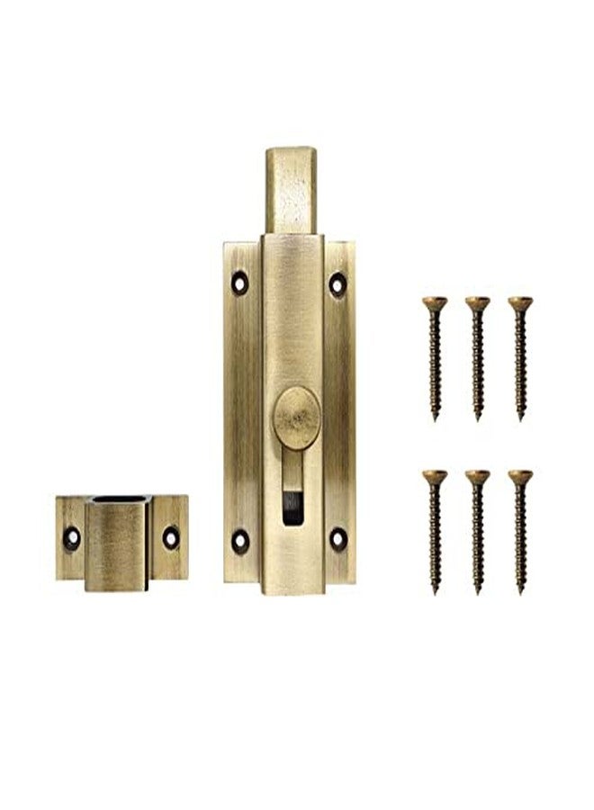 VOLO Zinc 5 Inch Antique Finish Heavy Duty Door Security Key Lock For Bathroom/Balcony Door. - Image 1