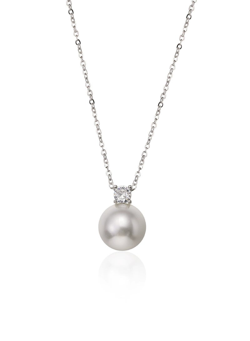 Goolsky Pearl & Zircon Pendant Necklace for Women – INS Minimalist Cold Aesthetic, Small-Batch Luxury Clavicle Chain, Trendy Elegant Jewelry - Image 3