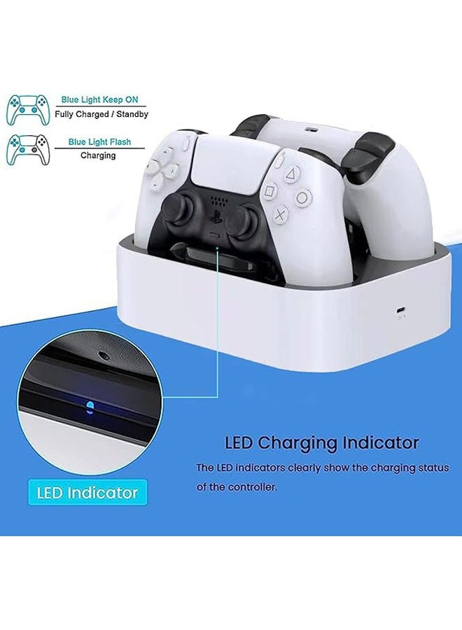 PS5 Charging Station, PS5 Controller Fast Charging Dock with Safety Chip Protection & LED Indicator, Dual Controller Chargering Station for Playstation 5 Console - Image 2