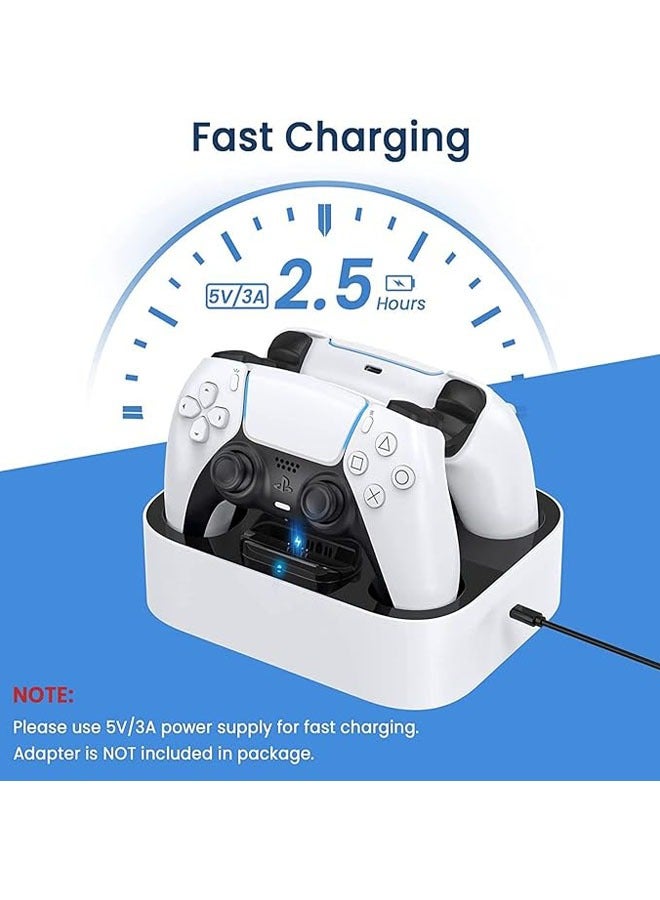 PS5 Charging Station, PS5 Controller Fast Charging Dock with Safety Chip Protection & LED Indicator, Dual Controller Chargering Station for Playstation 5 Console - Image 3