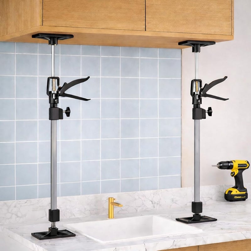 2 Pcs Smart Telescopic Kitchen Cabinet Brackets | Adjustable Cabinet Lift Bracket 45–92cm | Professional Cabinet Lift for Furniture Hardware - Image 1