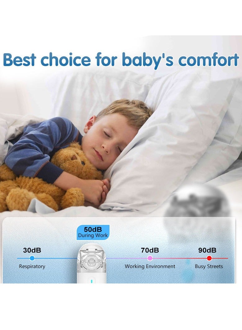 Joyelink Portable Nebulizer Machine for Adults Kids, USB-C Rechargeable Handheld Nebulizer for Breathing Treatment, 2 Adjustable Modes, Efficiency&Quiet, 3 Masks, Travel and Home Use  - Image 4