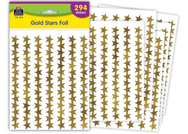 Teacher Created Resources Gold Stars Foil Stickers (1276) 0.5 Inch - Image 3