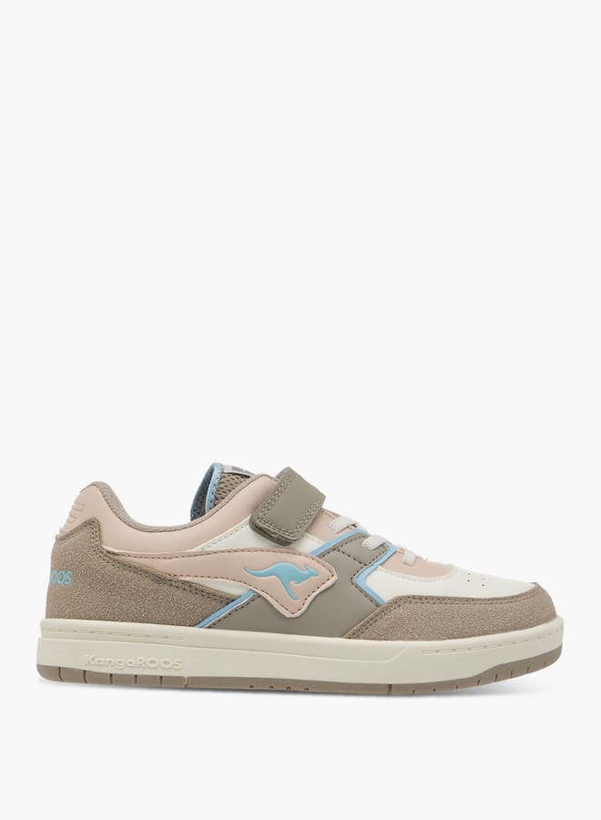 kangaROOS Girls' Logo Detail Sports Shoes with Hook and Loop Closure  - Image 3
