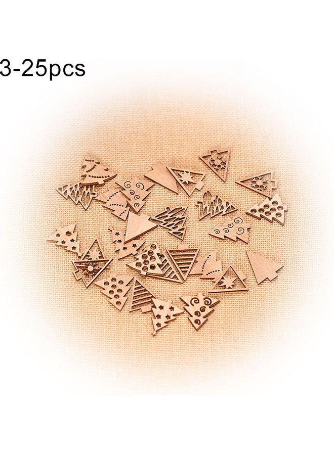 NIBEMINENT 25-Piece Wood Stocking Hanging Ornaments - Image 1