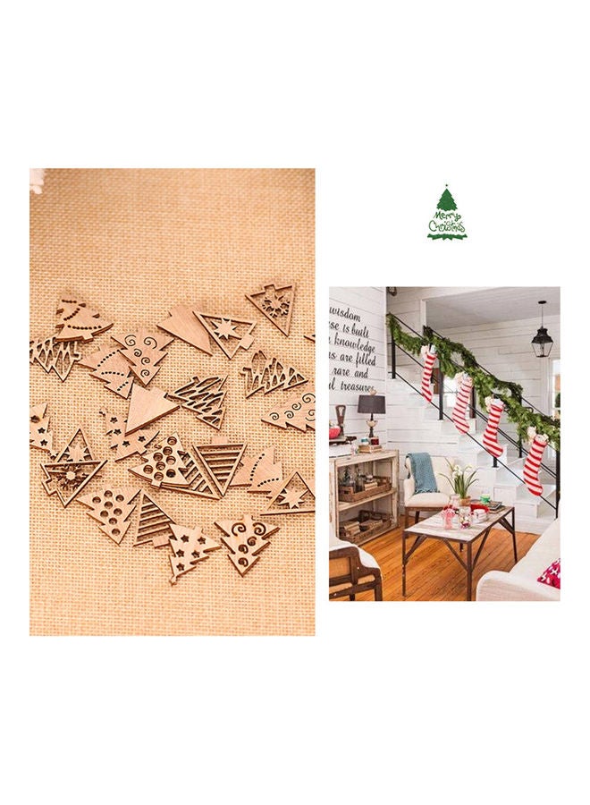 NIBEMINENT 25-Piece Wood Stocking Hanging Ornaments - Image 2