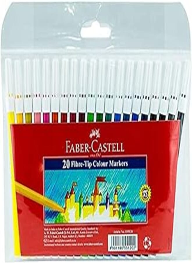 Faber/Castell 20 Fibre/Tip Color Marker 155120