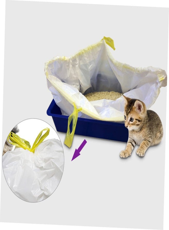 BESPORTBLE 7pcs Adjustable Cat Litter Bags Pet Supplies for Easy Cleanup Drawstring Design for Convenient Travel and Waste Disposal - Image 2