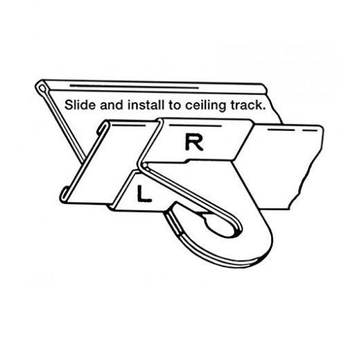 GlossyEnd Pack of 50 Pairs - High Strength Aluminum Two Piece Ceiling Hooks for Drop-Ceiling T-Bars, 50 Right and 50 Left, White Enamel Finish, Holds up to 15 lbs. 1" W x 1 ½"H - Image 4