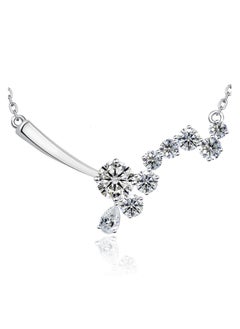 RUKYU Moissanite Necklace-5.4CT Certified Moissanite, Necklaces for Women -925 Sterling Silver Plated Premium 18K White Gold Moissanite Pendant Diamond,Necklace for Girlfriend  - Image 1