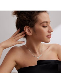 RUKYU Moissanite Necklace-5.4CT Certified Moissanite, Necklaces for Women -925 Sterling Silver Plated Premium 18K White Gold Moissanite Pendant Diamond,Necklace for Girlfriend  - Image 3