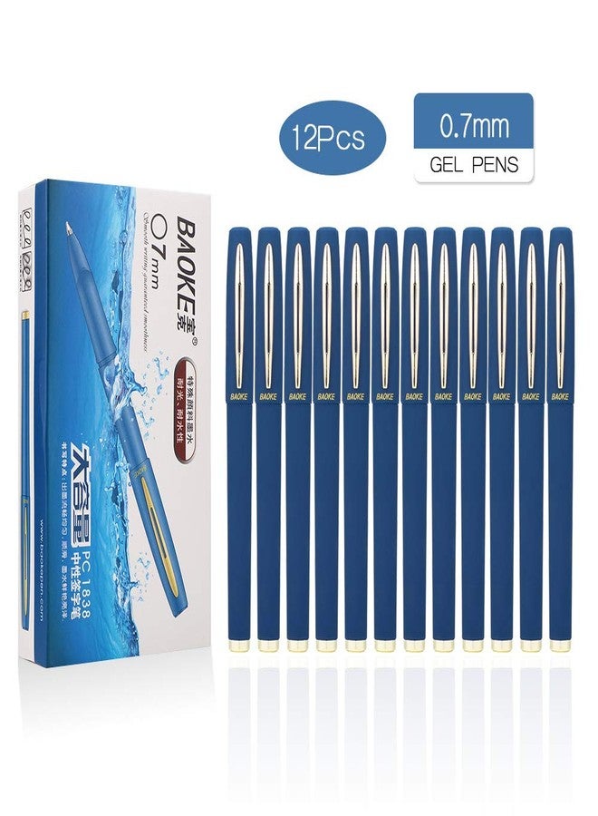 BaoKe Gel Ink Pens Rollerball Pens 0.7mm Medium Line, Box of 12 Pack, PC1838 (blue) - Image 2