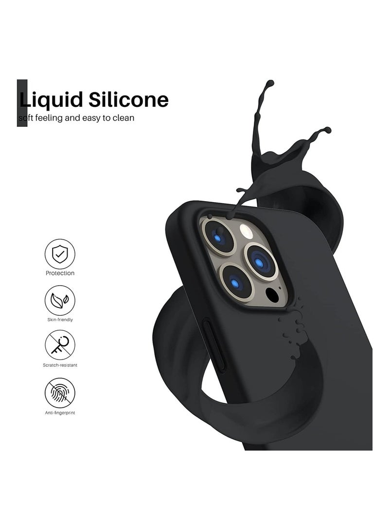 Silicone Protective Case Compatible with iPhone 14 Pro Soft Liquid Gel Rubber Cover Shockproof Bumper Anti-Scratch Anti-Fingerprint Anti-Drop Slim Cover for iPhone (for iPhone 14 Pro) - Image 2