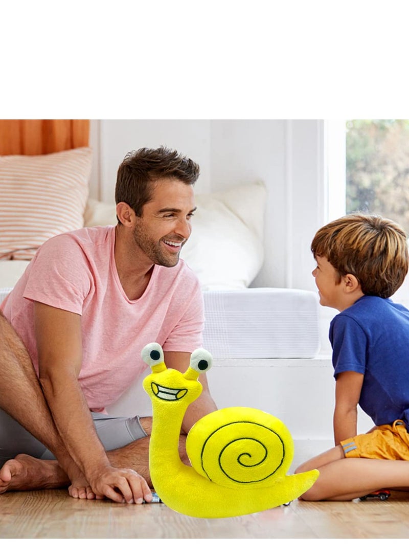 SYOSI Garden of Banban Plush Garden of Banban Snail Plush Toy  Anime Character Stuffed Teed Animal Dolls Garden of Banban Plush Doll Plush Toy Gifts for Children(Yellow) - Image 5