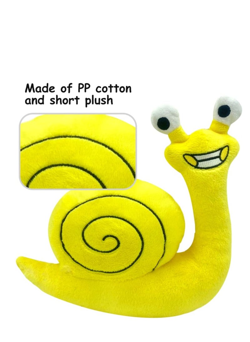 SYOSI Garden of Banban Plush Garden of Banban Snail Plush Toy  Anime Character Stuffed Teed Animal Dolls Garden of Banban Plush Doll Plush Toy Gifts for Children(Yellow) - Image 2