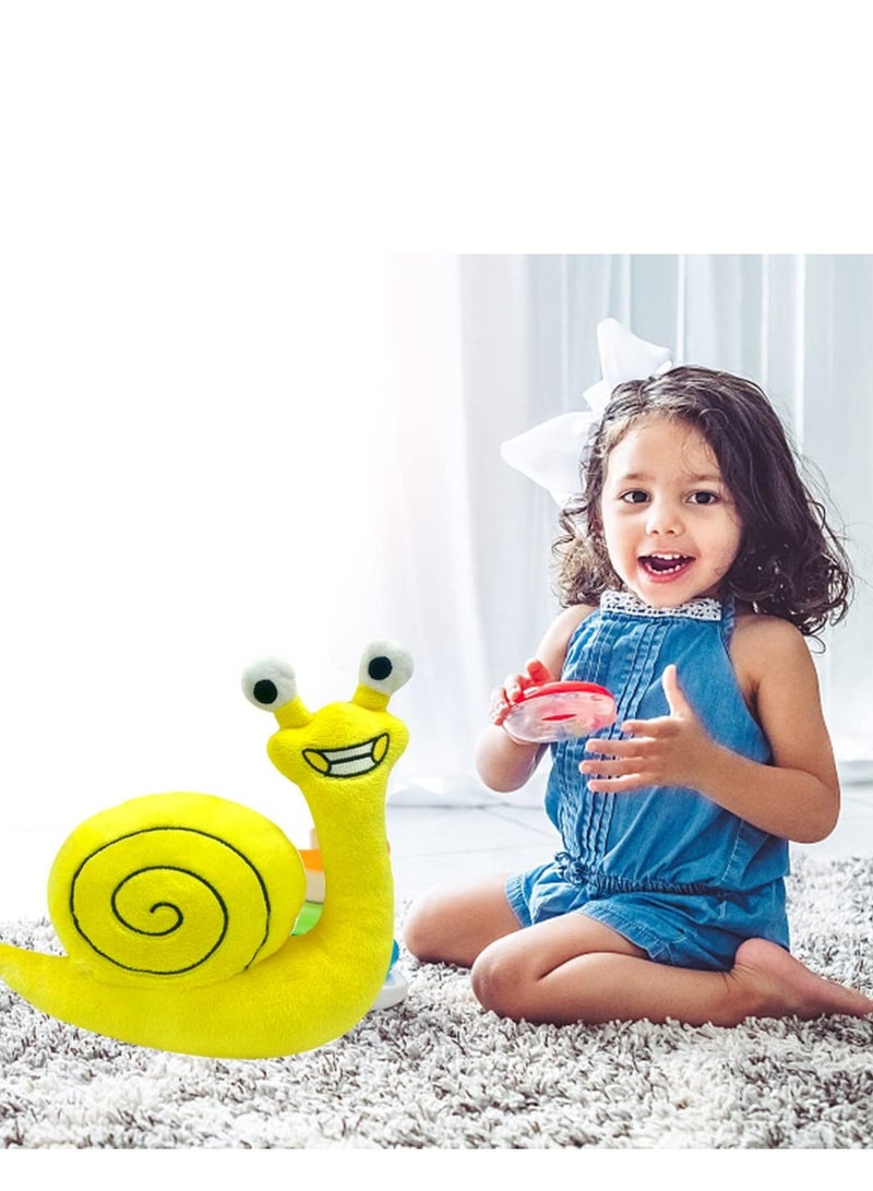 SYOSI Garden of Banban Plush Garden of Banban Snail Plush Toy  Anime Character Stuffed Teed Animal Dolls Garden of Banban Plush Doll Plush Toy Gifts for Children(Yellow) - Image 4