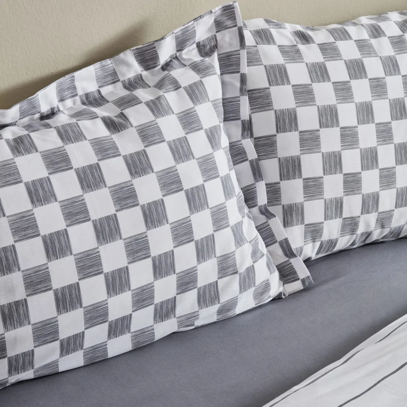 Karaca Home Cordova Anthracite 100% Cotton Double Duvet Cover Set